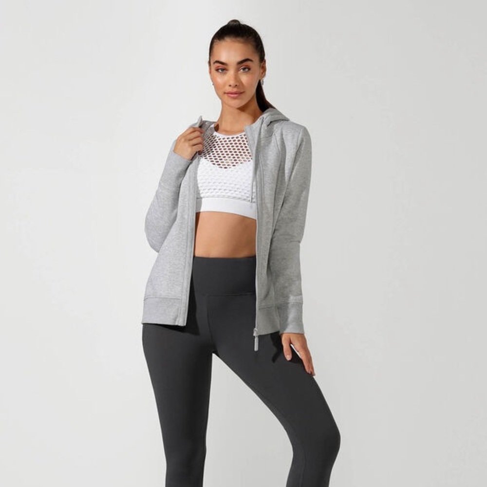 Lorna Jane LJ Active Hoodie, Color: Grey Marl, Size: XSmall
